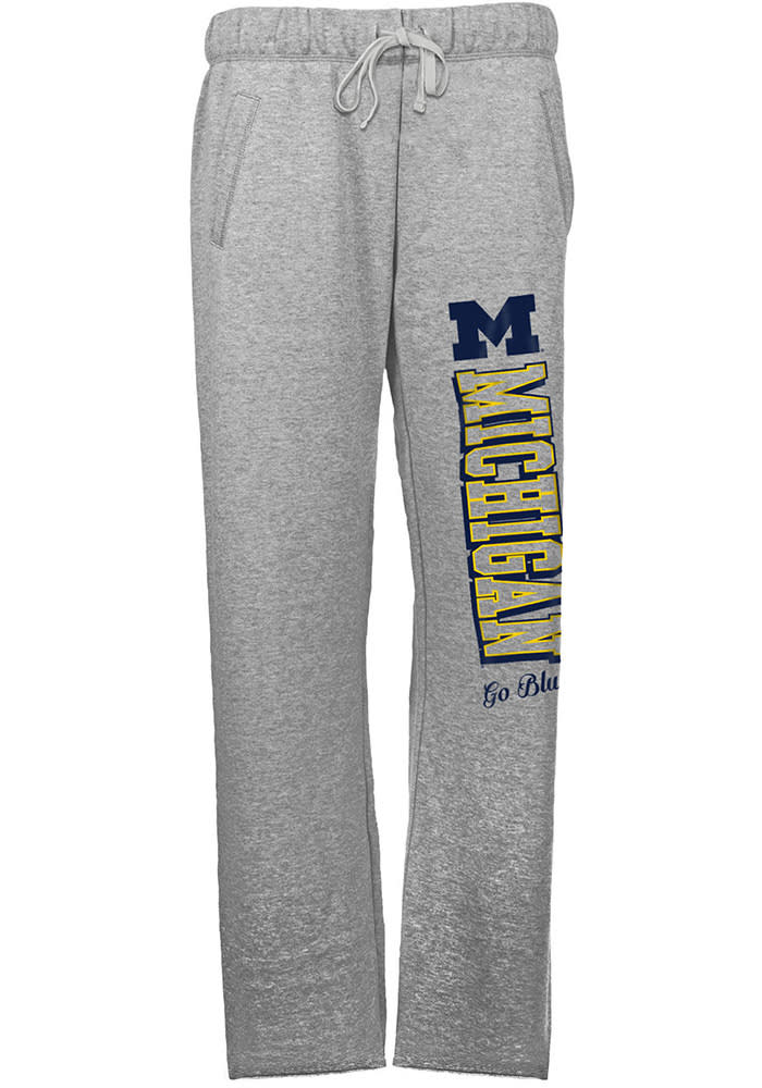 Michigan Wolverines Womens French Terry Grey Sweatpants