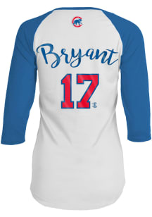 Kris Bryant Chicago Cubs Womens White Baby Jersey Long Sleeve Player T Shirt