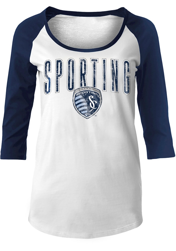 MLS Sporting Kansas City Women's 3/4 Sleeve Tri-Blend T-Shirt - S