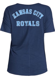 Kansas City Royals Womens Blue Slub Short Sleeve Scoop