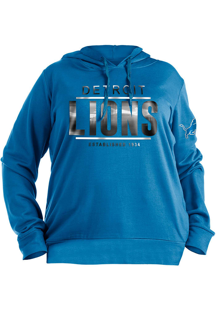 Detroit Lions Womens Blue Novelty Hooded Sweatshirt