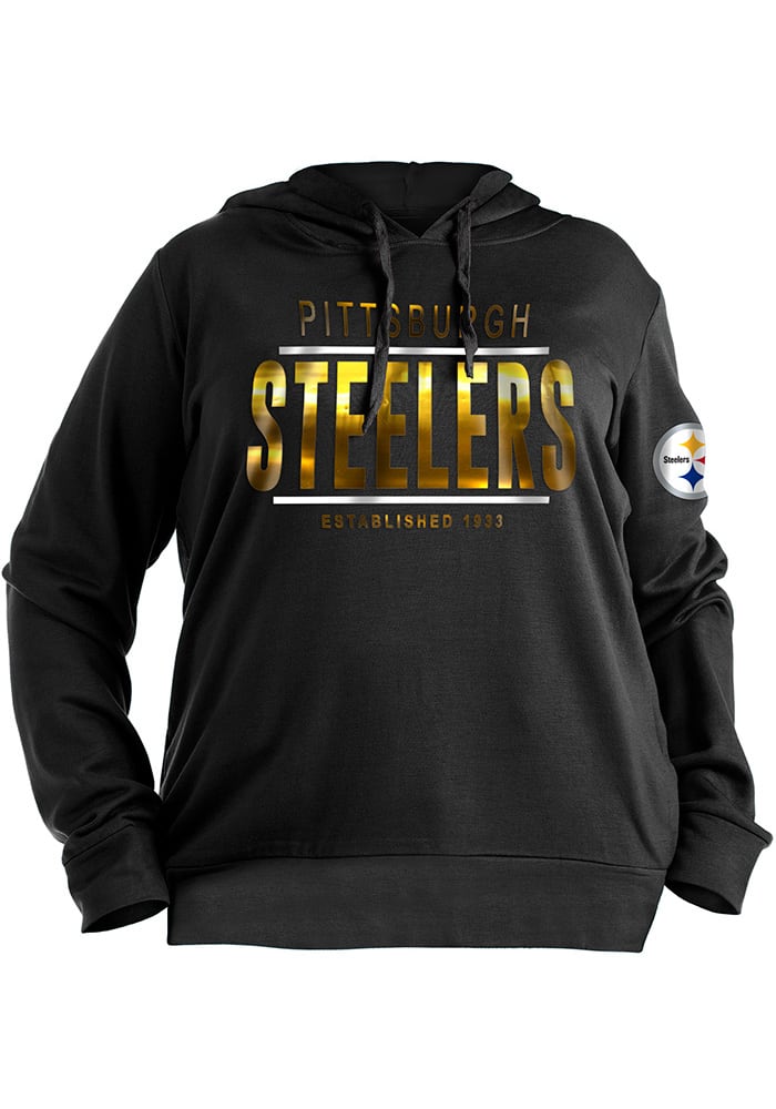 Pittsburgh Steelers Womens Black Novelty Hooded Sweatshirt