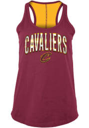 Cleveland Cavaliers Womens Red Training Camp Racer Back Tank Top
