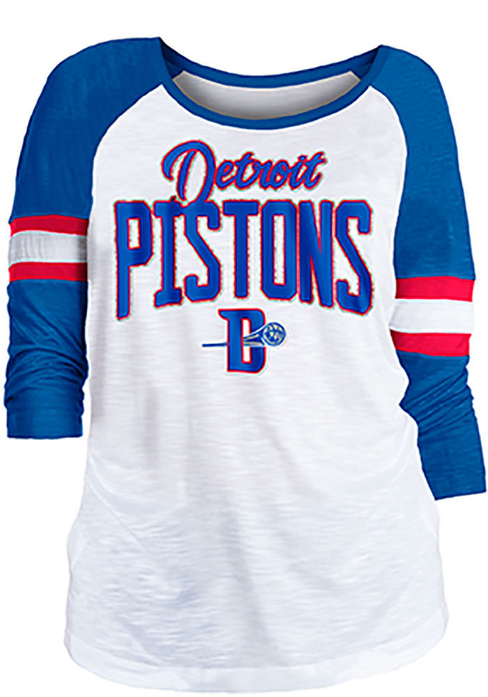 Gameday Couture Detroit Pistons Womens Blue Weekender Dropped Hem