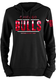 Chicago Bulls Womens Red Novelty Foil Hooded Sweatshirt