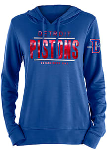 New Era Detroit Pistons Womens Blue Novelty Foil Hooded Sweatshirt