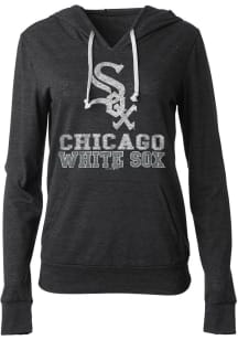 New Era Chicago White Sox Womens Black Tri-Blend Draw String Hooded Sweatshirt