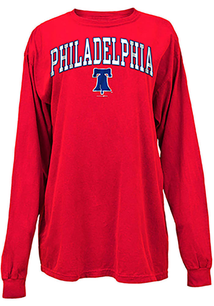 47 Women's Philadelphia Phillies Red Celeste Long Sleeve T-Shirt