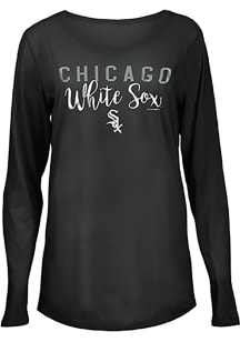 New Era Chicago White Sox Womens Black Timeless Taylor LS Tee
