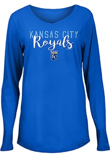 New Era Kansas City Royals Womens Blue Timeless Taylor LS Tee