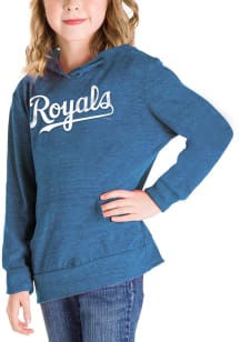 New Era Kansas City Royals Girls Blue Jersey Fan Long Sleeve Hooded Sweatshirt