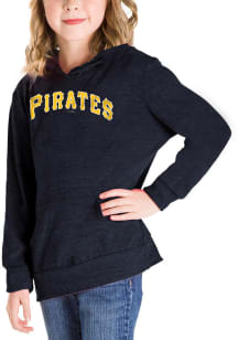 Pittsburgh Pirates Girls Black Jersey Fan Long Sleeve Hooded Sweatshirt
