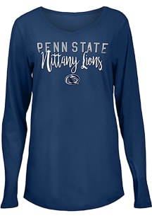New Era Penn State Nittany Lions Womens Navy Blue Timeless Taylor LS Tee