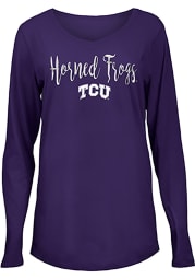 TCU Horned Frogs Womens Purple Timeless Taylor LS Tee