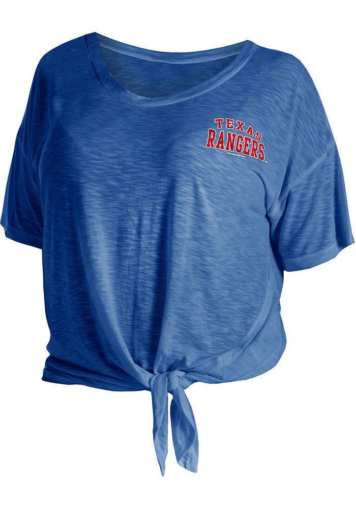 New Era / Women's Texas Rangers Space Dye Blue T-Shirt