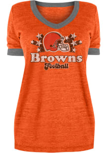 New Era Cleveland Browns Womens Orange Classic Short Sleeve T-Shirt