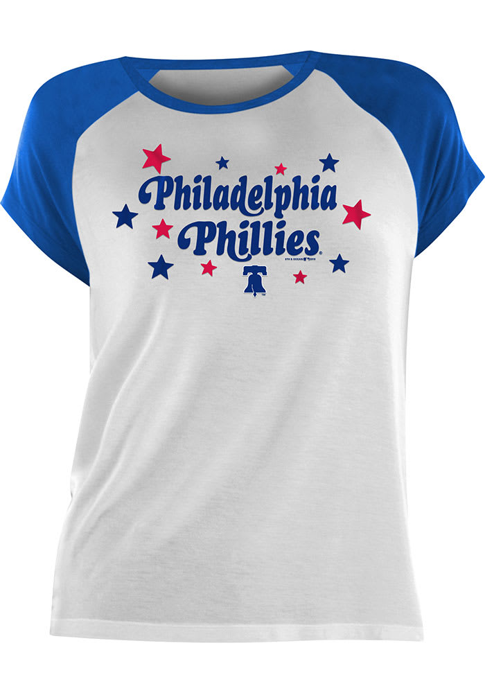 Philadelphia Phillies Womens White Dream Team Short Sleeve T-Shirt