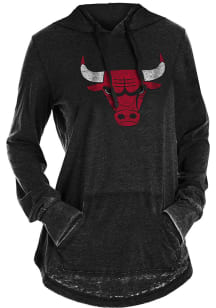 New Era Chicago Bulls Womens Black Washes Hooded Sweatshirt
