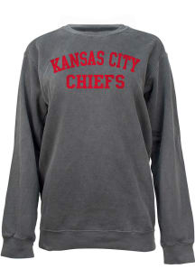 New Era Kansas City Chiefs Womens Grey Comfort Colors Crew Sweatshirt