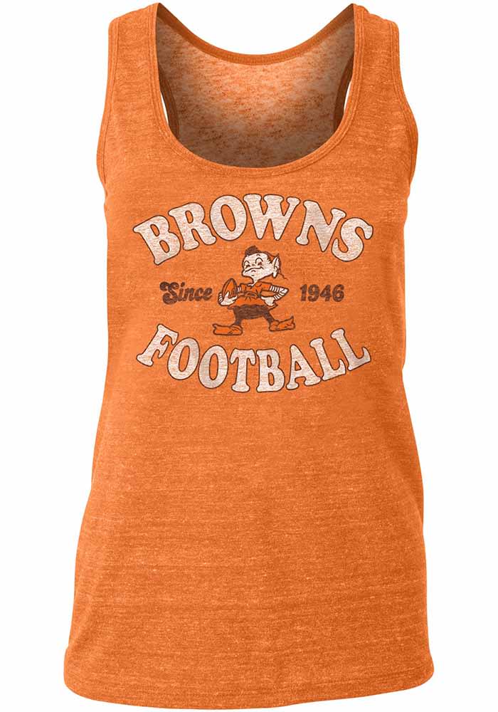 Brownie Cleveland Browns Womens Orange Historic Mark Tank Top