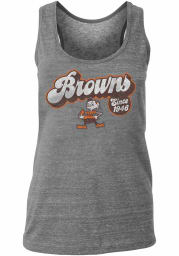 Brownie Cleveland Browns Womens Grey Historic Mark Tank Top