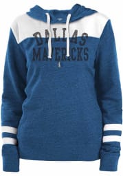 Dallas Mavericks Womens Blue Tri Blend Hooded Sweatshirt