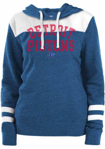 New Era Detroit Pistons Womens Blue Tri Blend Hooded Sweatshirt