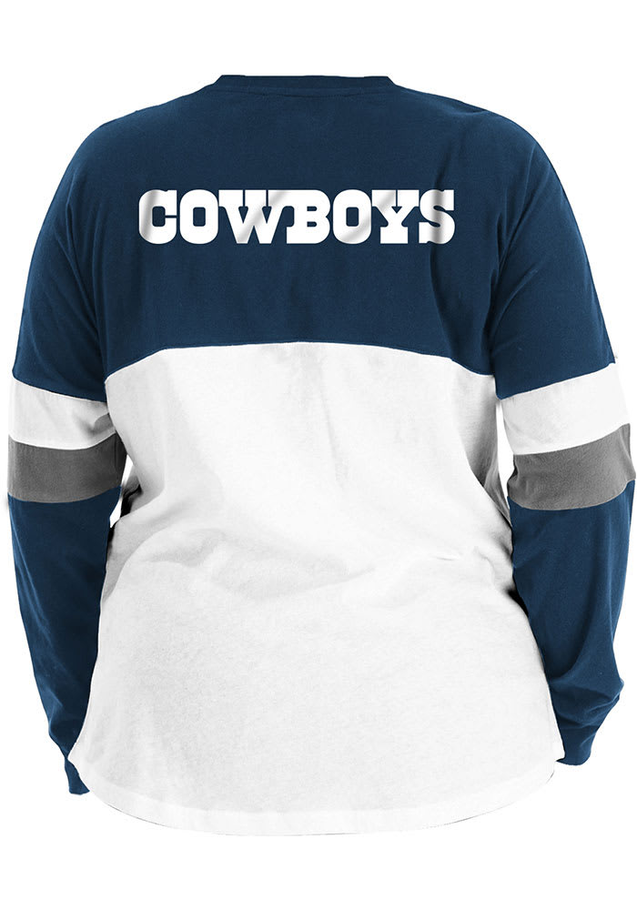 Nike Dallas Cowboys Womens White Sleeve Stripe 3/4 Raglan LS Tee