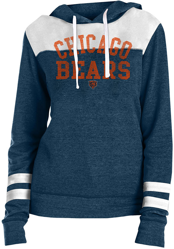 New Era Chicago Bears Womens Navy Blue Triblend Hooded Sweatshirt in 2023