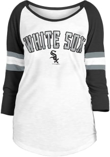 New Era Chicago White Sox Womens White Raglan LS Tee