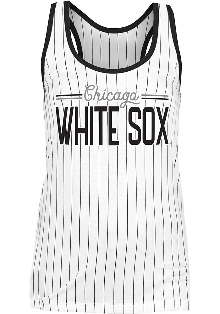 Chicago White Sox Womens White Pinstripe Tank Top