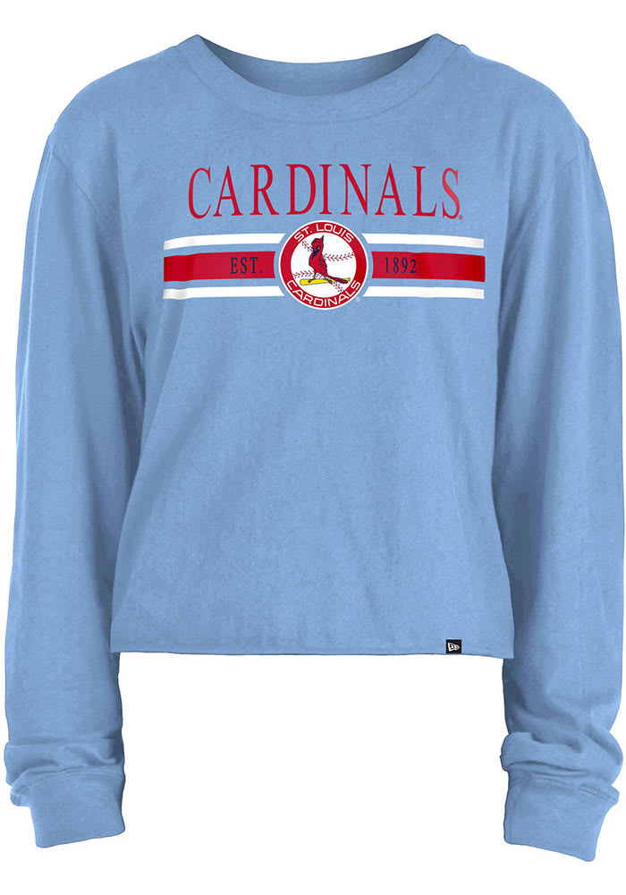 New Era Girls' St. Louis Cardinals Blue Space Dye Long Sleeve T-Shirt
