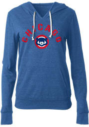 Chicago Cubs Womens Blue Triblend Hooded Sweatshirt