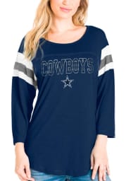 New Era Dallas Cowboys Womens Navy Blue inserts LS Tee