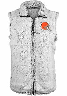 New Era Cleveland Browns Womens Grey Sherpa Vest