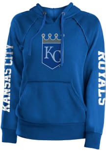 New Era Kansas City Royals Womens Blue Fleece Hooded Sweatshirt