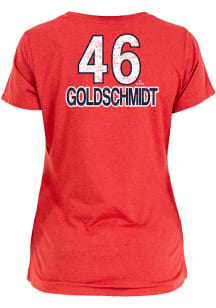 Paul Goldschmidt St Louis Cardinals Womens Red Brushed Player T-Shirt