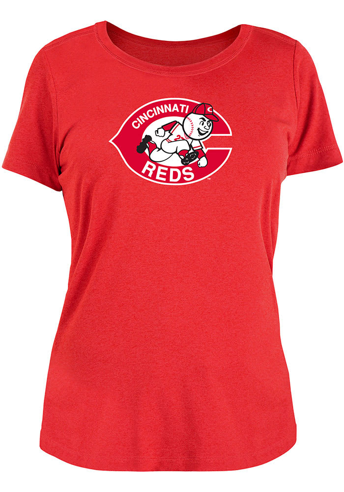 New Era Cincinnati Reds Womens Red Brushed T-Shirt