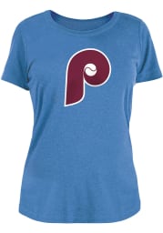 Philadelphia Phillies Womens Light Blue Brushed T-Shirt