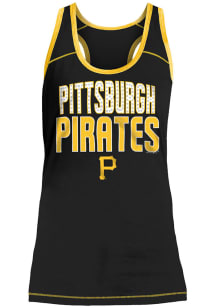 New Era Pittsburgh Pirates Womens Black Slub Tank Top