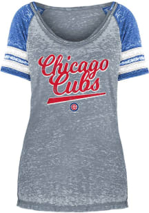 New Era Chicago Cubs Womens Grey Washed Short Sleeve T-Shirt