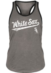 Chicago White Sox Womens Grey Ringer Tank Top