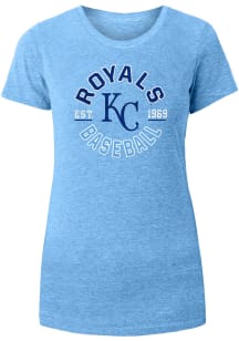 New Era Kansas City Royals Womens Light Blue Triblend Short Sleeve T-Shirt