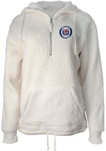 New Era Detroit Tigers Womens White Fleece 1/4 Zip Pullover