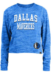 Dallas Mavericks Womens Blue Space Dye LS Tee