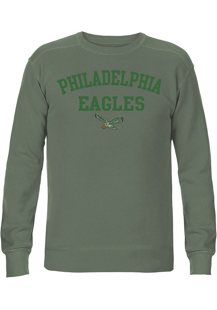 Philadelphia Eagles Womens Grey Comfort Colors Crew Sweatshirt