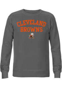 Brownie  New Era Cleveland Browns Womens Grey Comfort Colors Crew Sweatshirt