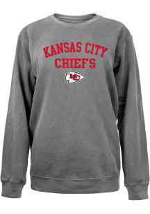 New Era Kansas City Chiefs Womens Grey Comfort Colors Crew Sweatshirt