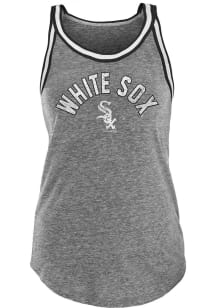 New Era Chicago White Sox Womens Grey Flocked Tri-Blend Tank Top