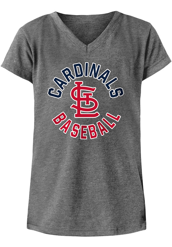 New Era Girls' St. Louis Cardinals Blue Space Dye Long Sleeve T-Shirt